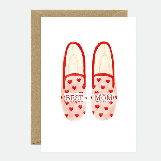 Carte de vœux Chaussons “Best Mum”