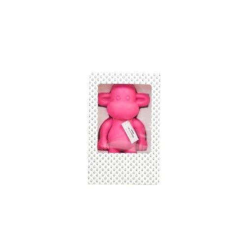 Ornement - Figurine Singe 'La Légende' - Résine de poly - Rose - 20,5x13,5x35cm