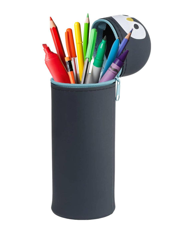 Trousse à crayons pingouin en silicone