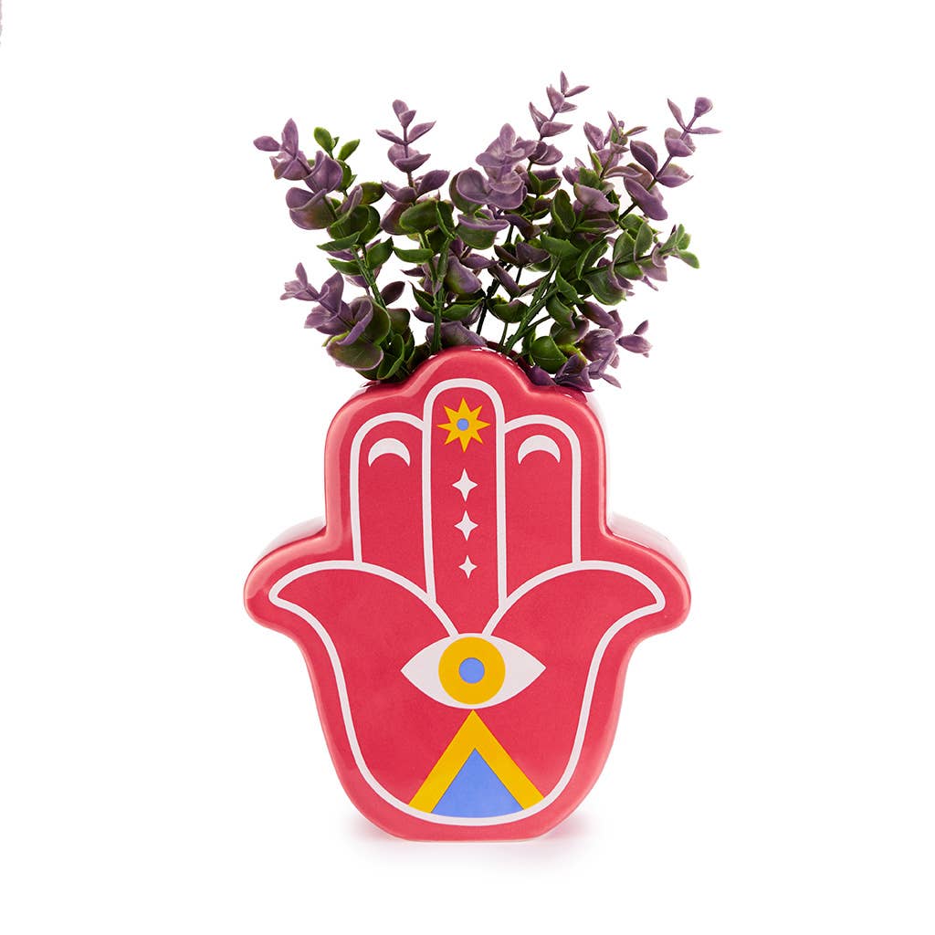 Vase, Lucky Hand, red, ceramic