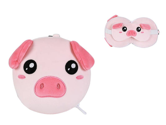 Piggy Cushion with Sleep Mask