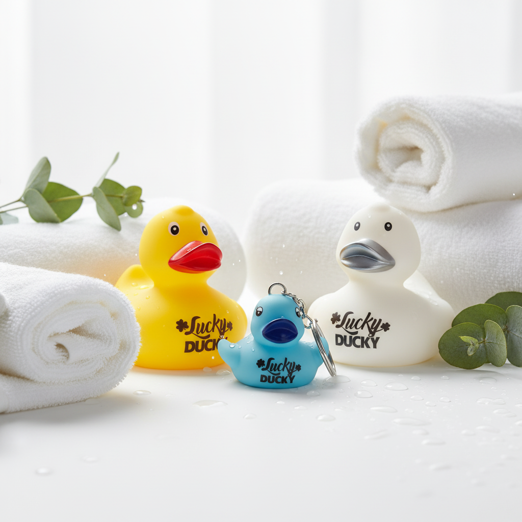 Lucky Ducky Blue Duck Keychain