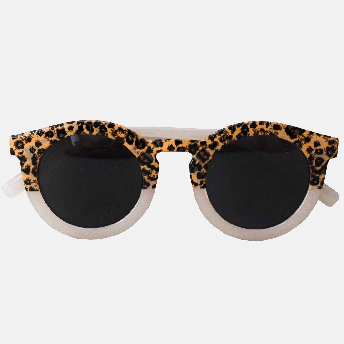 Adult Sunglasses - Transparent Beige Leopard