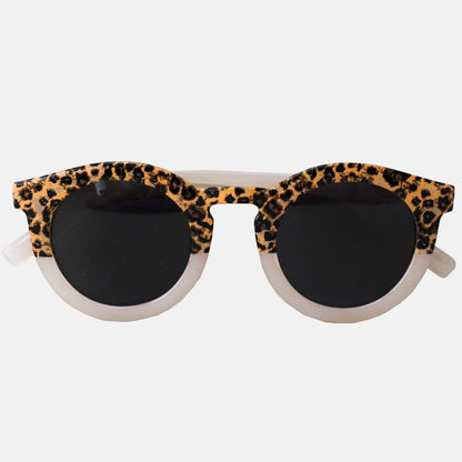 Adult Sunglasses - Transparent Beige Leopard