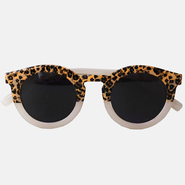 Lunettes de soleil Adulte Hop'Pop – Léopard Transparent Beige