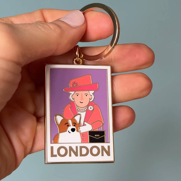 Porte-clés Reine & Corgi, Porte-clés Londres