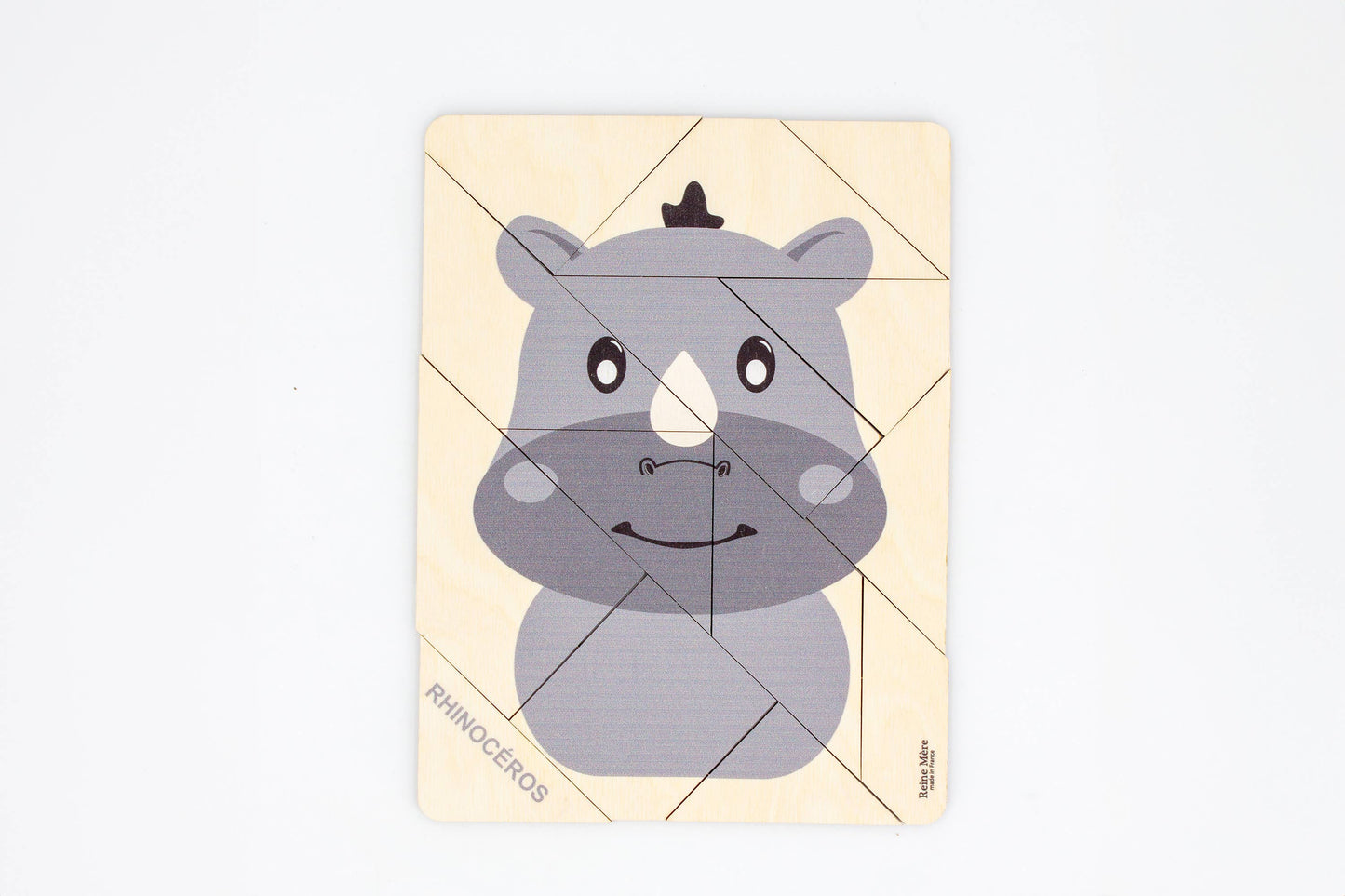 Rhinoceros wooden puzzle