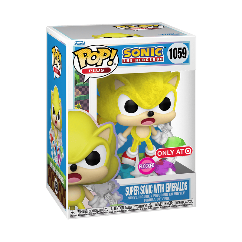 Pop! Plus Super Sonic con smeraldi (floccati)