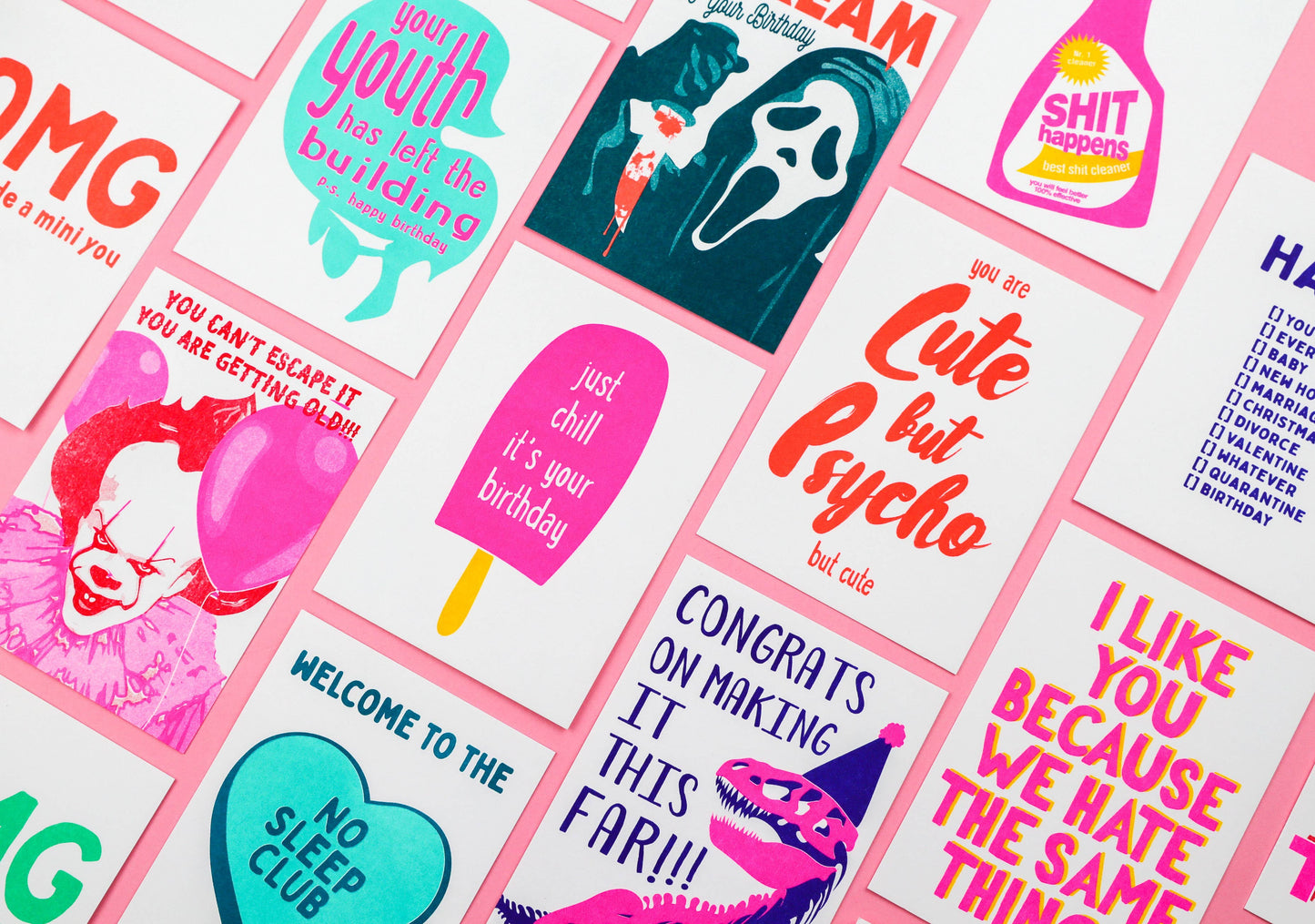 Pennywise Postcard You Can't Escape IT Risoprint