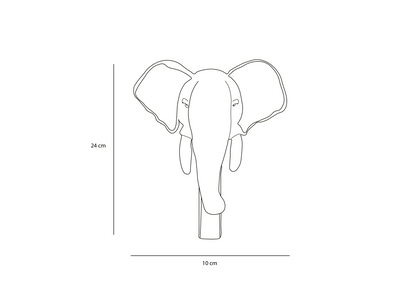 Porte-manteau peluche éléphant - Wild & Soft