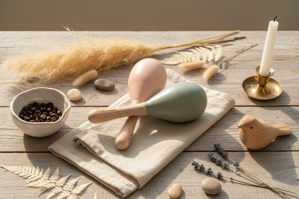 Pastel Wooden Maracas