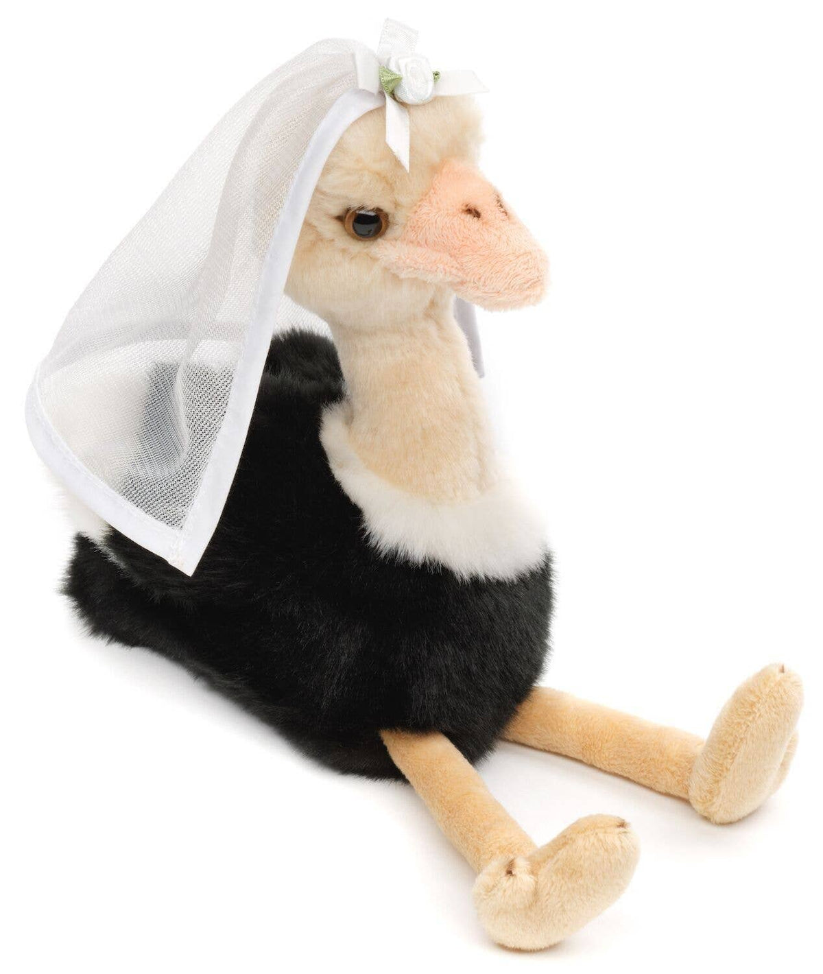Peluche Autruche mariée avec voile