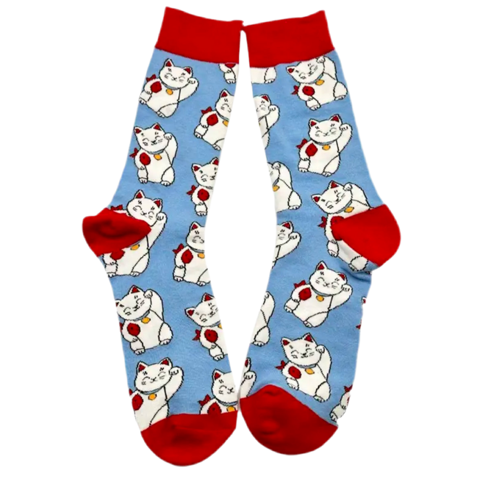 Chaussettes Chats Chanceux Blancs