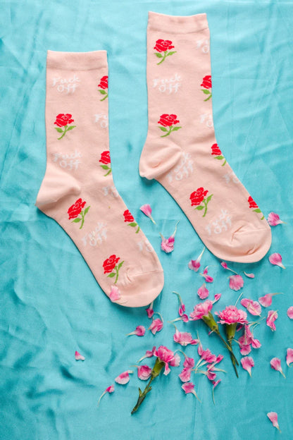 Chaussettes Roses "Fuck Off"