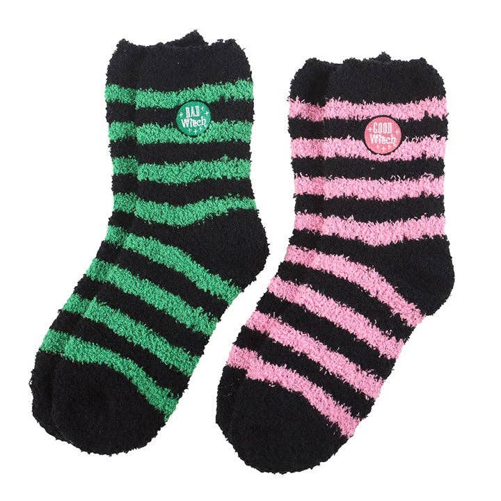 Ensemble de 2 paires de chaussettes Bonne Sorcière et Mauvaise Sorcière