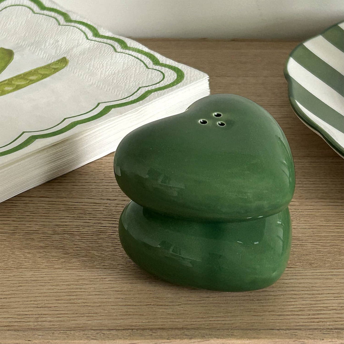 Sel et poivre Cœur vert