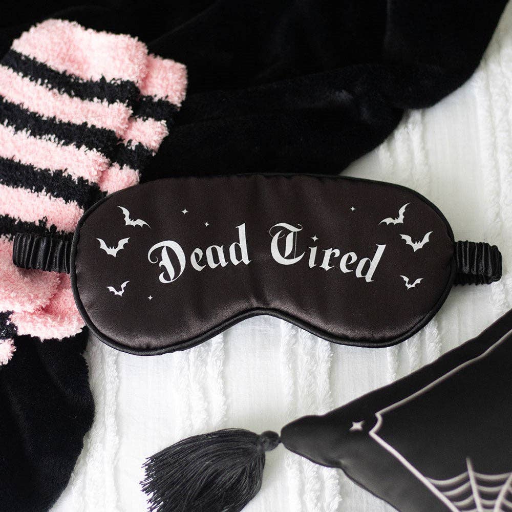 Masque de sommeil gothique en satin "Dead Tired"