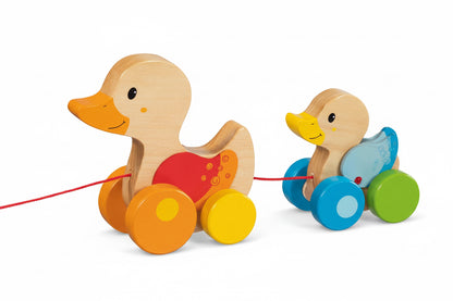 Pull-Along Animal - Wooden Pull-Along Duck Family