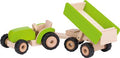 Wooden tractor with trailer