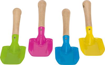 Jardin: PELLE à MAIN L20,5cm, en métal et manche en bois, ass. de 4 couleurs, 3+