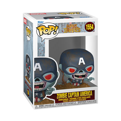 Pop! Zombie Captain America (Rising from Ground) #1554 - vue officielle Funko