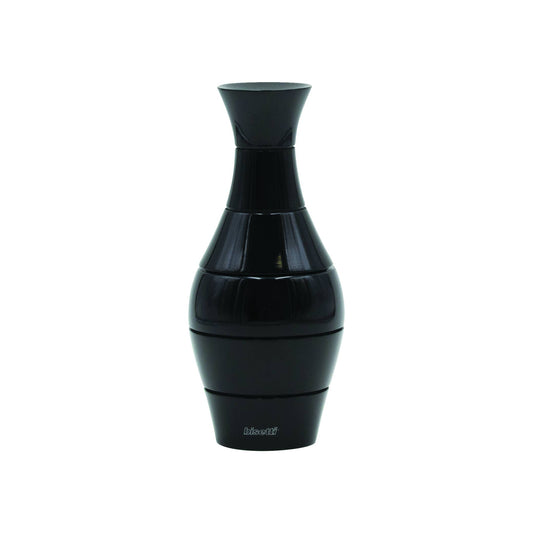 "Vase" spice grinder in black lacquered beechwood