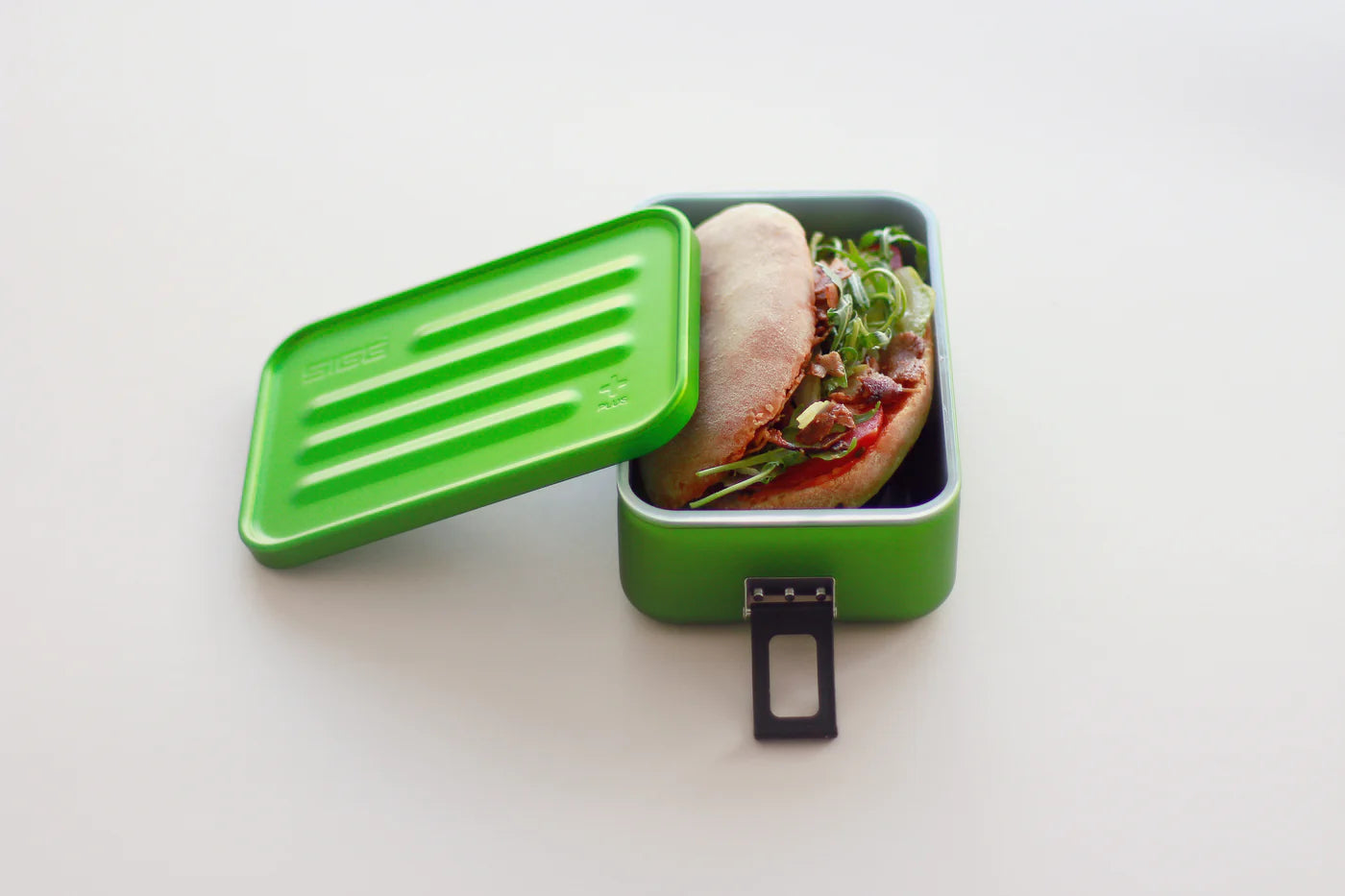 Lunch box Metal food box Green