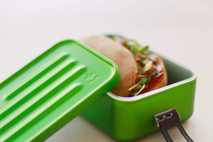 Lunch box Metal food box Green