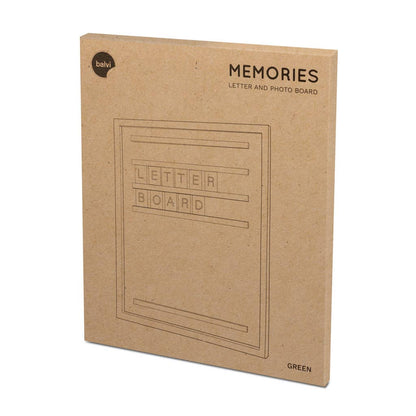 Letter and photo board, Souvenirs, green, wood