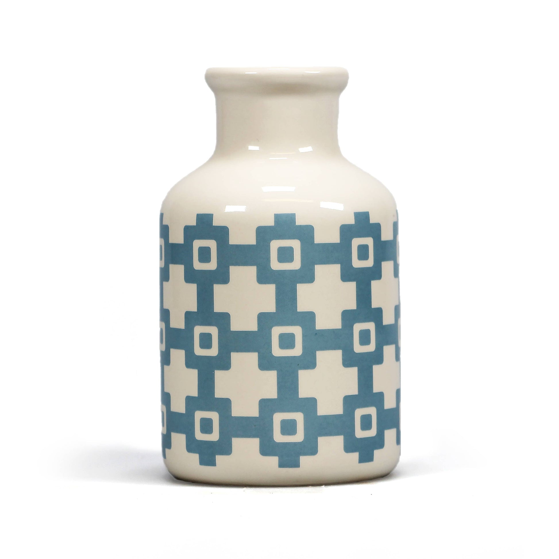 Vase en céramique Design Tiles bleu