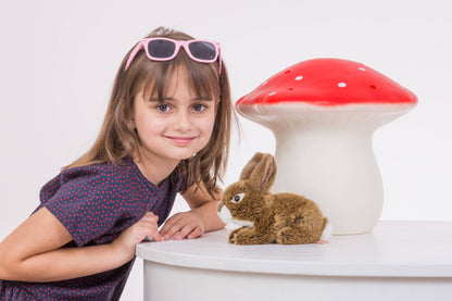 Peluche Lapin assis marron