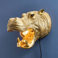 Applique Murale Hippopotame Patty Or
