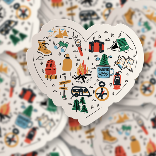 Love Camping &amp; Outdoor Adventure Sticker