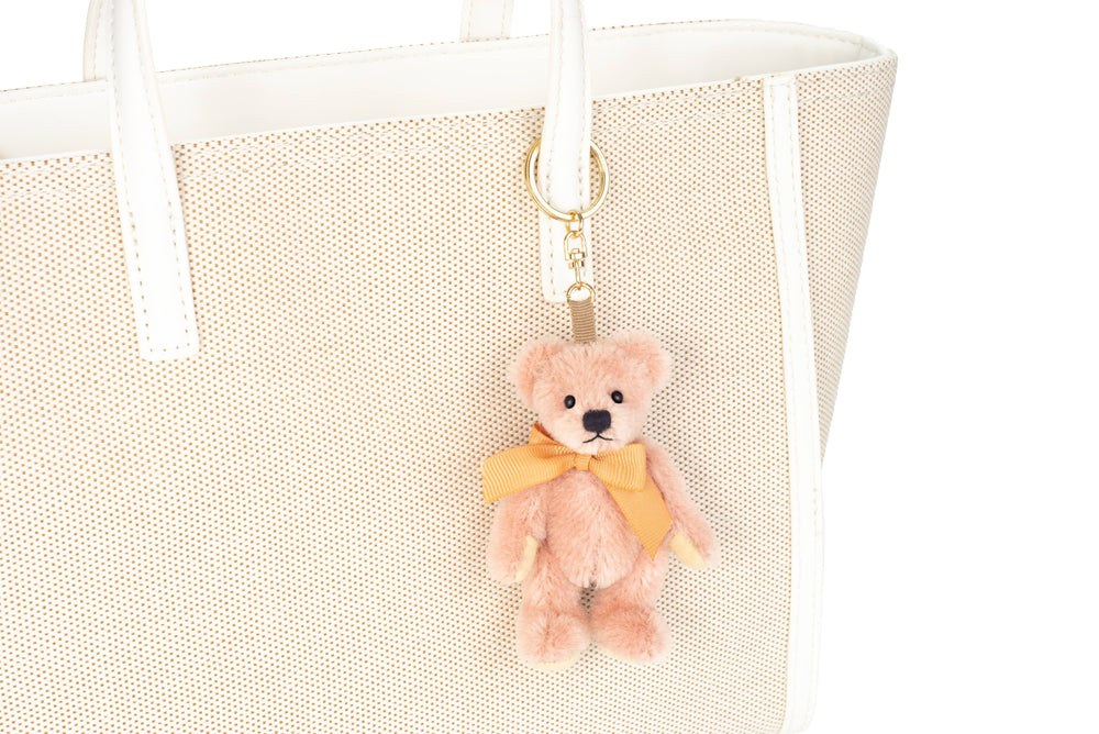 Rosa Miniatur-Teddybär Schlüsselanhänger