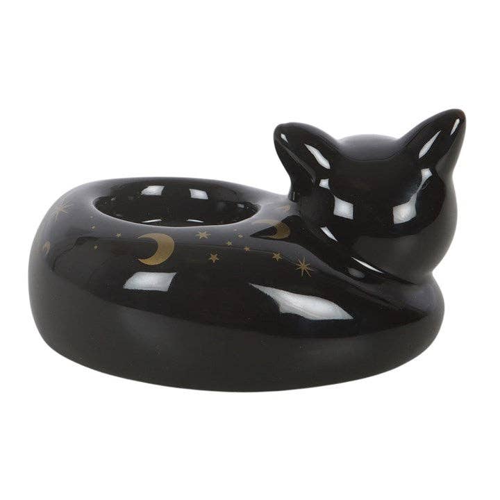 Porte bougie chauffe-plat Chat « Magie du Chat Noir »