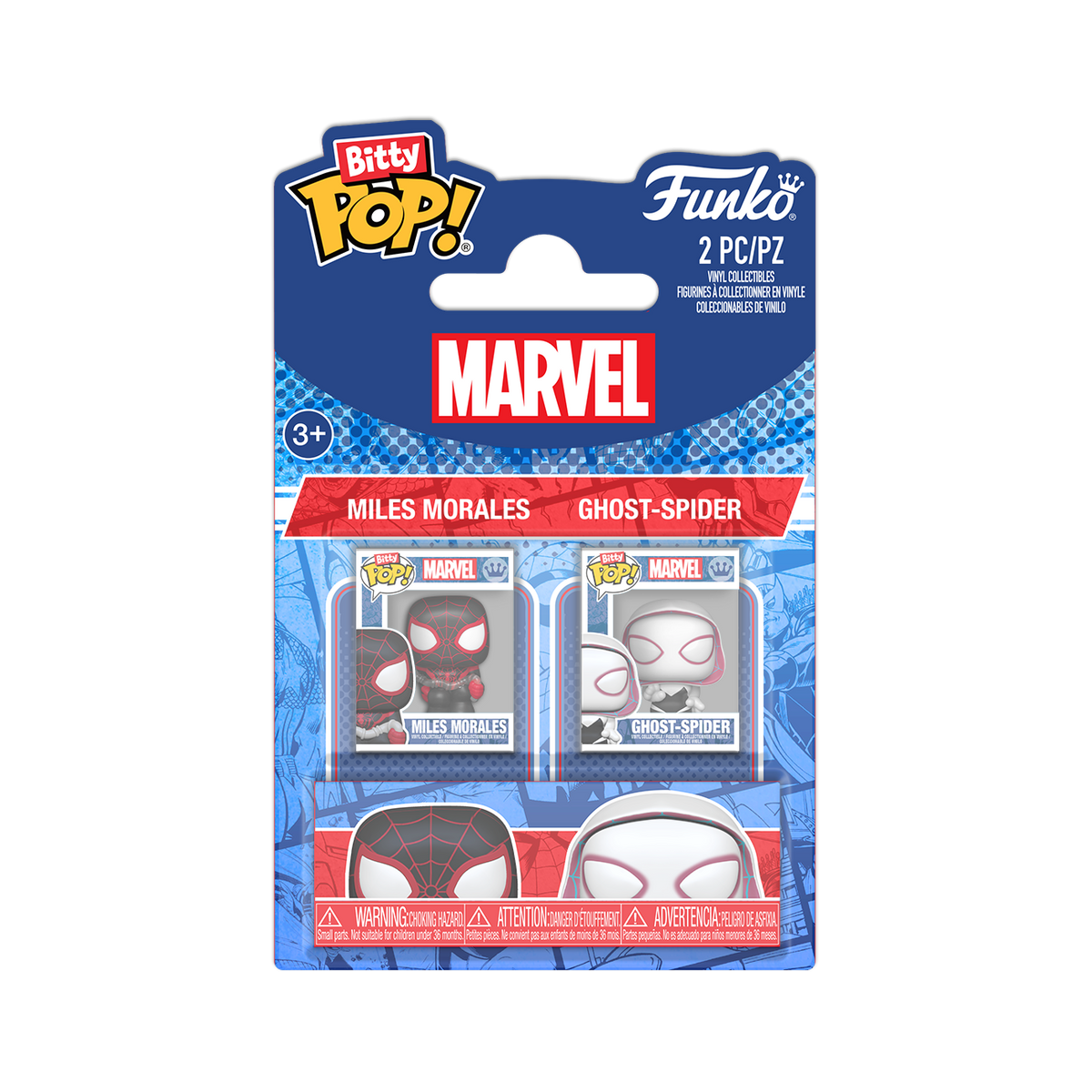 Bitty Pop! Miles Morales & Ghost-Spider 2-Pack – visuel officiel Funko