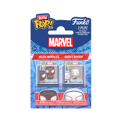 Bitty Pop! Miles Morales & Ghost-Spider 2-Pack – visuel officiel Funko