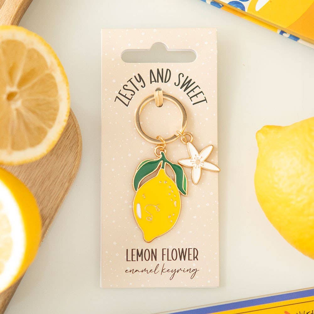 Portachiavi limone e fiore