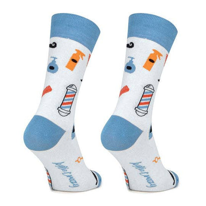 Women's and Men's Funny Barberia Cotton Long Socks