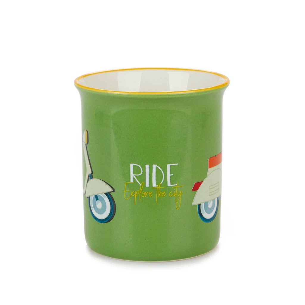 Mug, Ride, 312 ml, green, ceramic