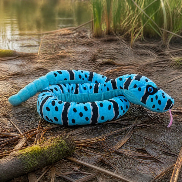 Wild Republic Snakesss Blue Rock Rattlesnake Stuffed Animal - 54" Stuffed Animals