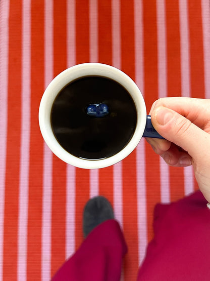 Dark blue lucky chat mug