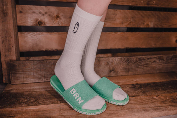 Chaussettes planche de surf Charles brodées main
