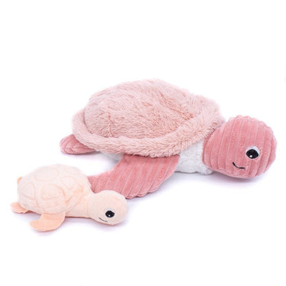 Peluche tortue Sauvenou maman et son bébé rose – Les Ptipotos – vue 4