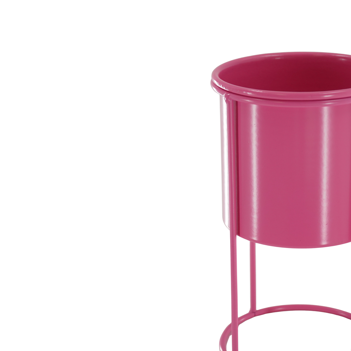 Supporto per piante - Metallo - Rosa - 11x11x19cm