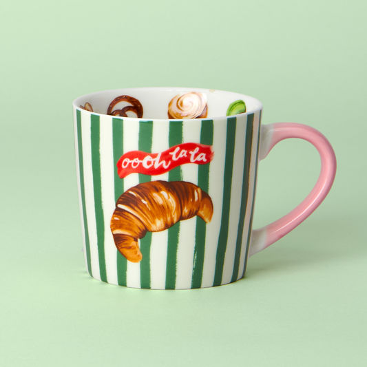 "Oooh La La" Croissant Mug