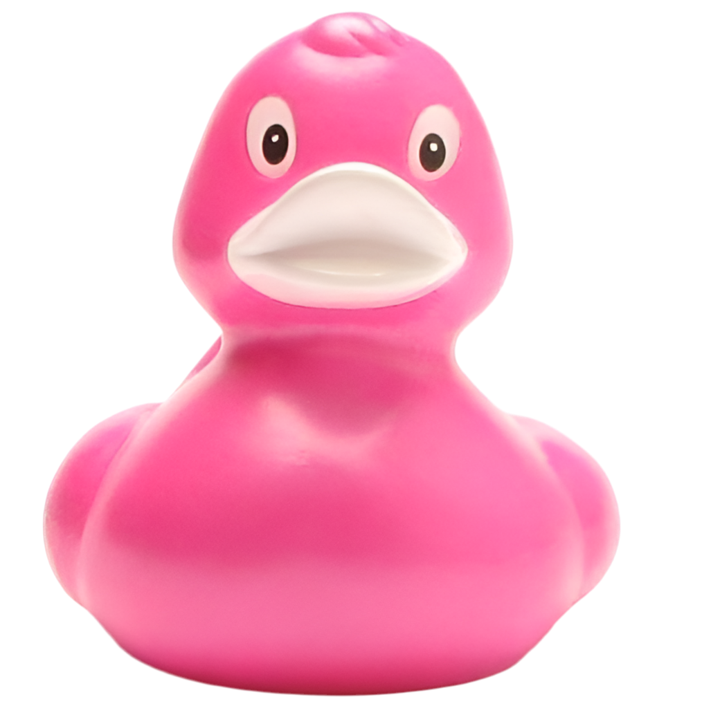 Klassische metallisch-rosa Ente