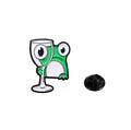 Pin’s Grenouille avec Verre de Vin