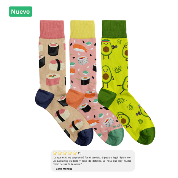 Pack Chaussettes Sushi & Avocado🥑🍣🍱