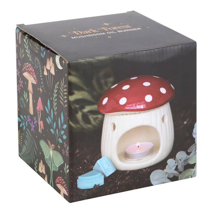 Brûleur d'huile en forme de champignon rouge